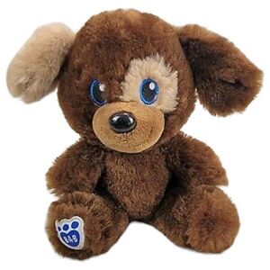 Build A bear buddies puppy dog small fry plush brown embroidered eyes 2016